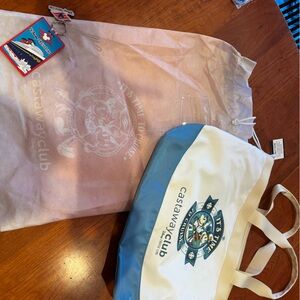 Disney Cruise Line Tote Bag Bundle, Dust Cover Bag bag, Luggage Tag and Keychain